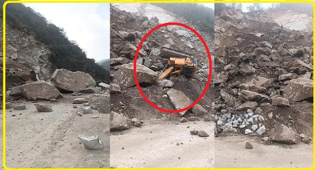 Himachal News || चंडीगढ़-मनाली फोरलेन पर दरकी पहाड़ी, मलबे में दबा मशीन ऑपरेटर, मौके पर पहुंचा प्रशासन