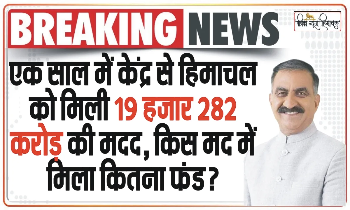 Himachal News || एक साल में केंद्र की मोदी सरकार ने हिमाचल को दी 19 हजार 282 करोड़ की मदद, जानिए किस महीने मिला कितना फंड?