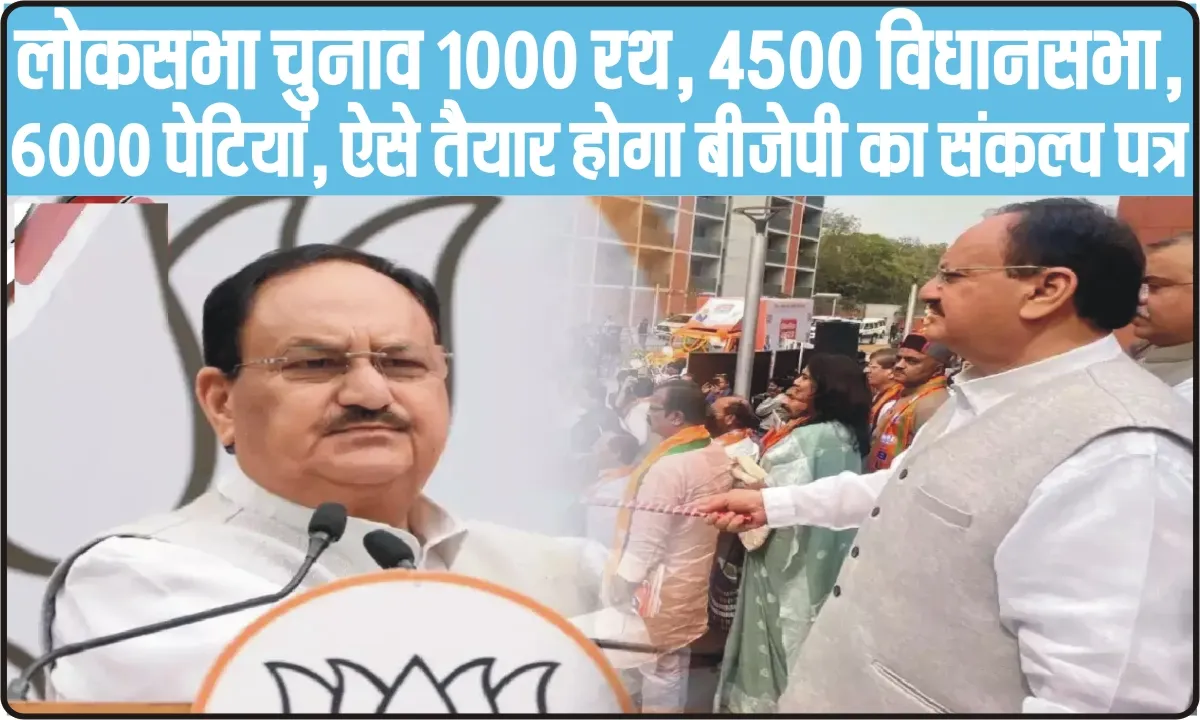 Loksabha election || लोकसभा चुनाव 1000 रथ, 4500 विधानसभा, 6000 पेटियां, ऐसे तैयार होगा बीजेपी का संकल्प पत्र