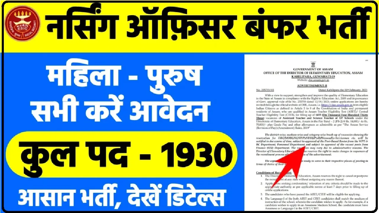 UPSC Nursing Officer Vacancy 2024 ||  नर्सिंग ऑफिसर भर्ती 2024 रजिस्ट्रेशन शुरू, 1930 वैकेंसी के लिए 27 मार्च तक आवेदन, हिमाचल में यहां होंगे परीक्षा केंद्र