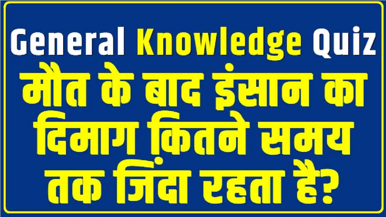 Trending Quiz : मौत के बाद इंसान का दिमाग कितने समय तक जिंदा रहता है?