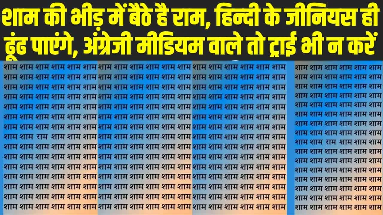 Optical Illusion | शाम की भीड़ में बैठे है राम, हिन्‍दी के जीनियस ही ढूंढ पाएंगे,