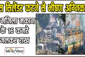 Himachal Mandi News || मंडी के सिराज घाटी में भीषण अ​ग्निकांड, दो मंजिला मकान के 16 कमरे जलकर राख