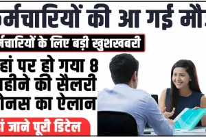 Bonus Salary || कर्मचारियों के लिए बड़ी खुशखबरी, यहां पर हो गया 8 महीने की सैलरी बोनस का ऐलान