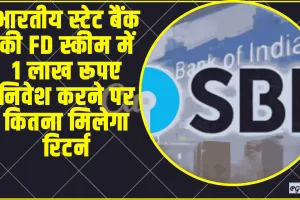 SBI FD Scheme || भारतीय स्टेट बैंक की FD स्कीम में 1 लाख रूपए निवेश करने पर कितना मिलेगा रिटर्न