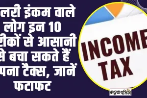 Tax Saving Tips ll सैलरी इंकम वाले लोग इन 10 तरीकों से आसानी से बचा सकते हैं अपना टैक्स, जानें फटाफट