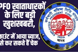 EPF Interest : EPFO खाताधारकों के लिए बड़ी खुशखबरी, अकाउंट में आया ब्याज, ऐसे कर सकते हैं चेक