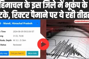 Himachal Earthquake Today : हिमाचल के इस जिले में भूकंप के झटके, रिक्टर पैमाने पर ये रही तीव्रता