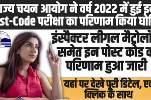 HPRCA  Result : राज्य चयन आयोग ने वर्ष 2022 में हुई इन Post-Code परीक्षा का परिणाम किया घो​षित