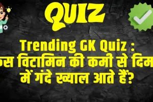 General Knowledge Trending Quiz  : किस विटामिन की कमी से दिमाग में गंदे ख्याल आते हैं?