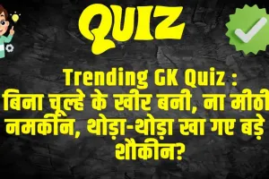 GK Quiz In Hindi :  बिना चूल्हे के खीर बनी, ना मीठी ना नमकीन, थोड़ा-थोड़ा खा गए बड़े बड़े शौकीन?