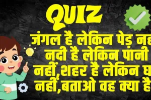 Quiz of the day: जंगल है लेकिन पेड़ नहीं, नदी है लेकिन पानी नहीं, शहर है लेकिन घर नहीं, बताओ वह क्या है?